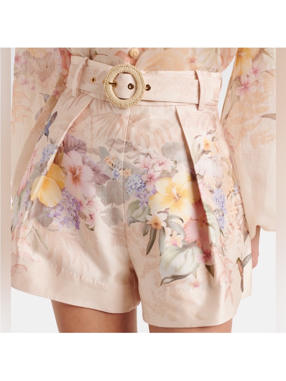 NEW Zimmermann Illuminate Tuck floral shorts